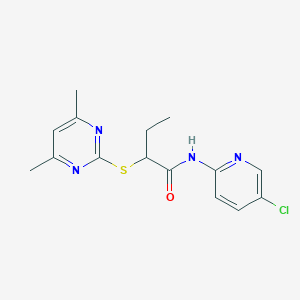 N-(5-chloro-2-pyridinyl)-2-[(4,6-dimethyl-2-pyrimidinyl)thio]butanamide