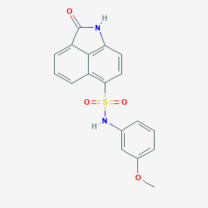 molecular formula C18H14N2O4S B495121 N-(3-methoxyphenyl)-2-oxo-1,2-dihydrobenzo[cd]indole-6-sulfonamide 