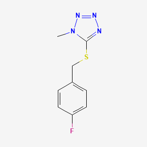 molecular formula C9H9FN4S B4951210 5-[(4-fluorobenzyl)thio]-1-methyl-1H-tetrazole 