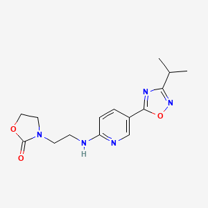 3-(2-{[5-(3-isopropyl-1,2,4-oxadiazol-5-yl)-2-pyridinyl]amino}ethyl)-1,3-oxazolidin-2-one