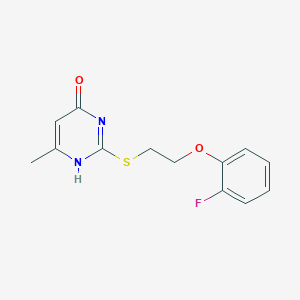 molecular formula C13H13FN2O2S B495126 2-[2-(2-fluorophenoxy)ethylsulfanyl]-6-methyl-1H-pyrimidin-4-one 