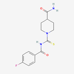 1-{[(4-fluorobenzoyl)amino]carbonothioyl}-4-piperidinecarboxamide