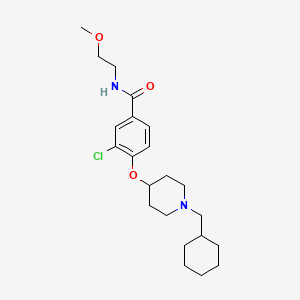 3-chloro-4-{[1-(cyclohexylmethyl)-4-piperidinyl]oxy}-N-(2-methoxyethyl)benzamide