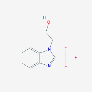 molecular formula C10H9F3N2O B495128 2-[2-(trifluoromethyl)-1H-1,3-benzimidazol-1-yl]-1-ethanol CAS No. 116040-98-3