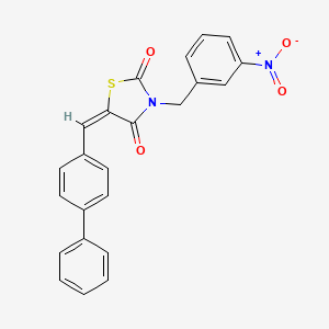 (5E)-5-(biphenyl-4-ylmethylidene)-3-(3-nitrobenzyl)-1,3-thiazolidine-2,4-dione