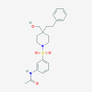 N-(3-{[4-(hydroxymethyl)-4-(2-phenylethyl)-1-piperidinyl]sulfonyl}phenyl)acetamide