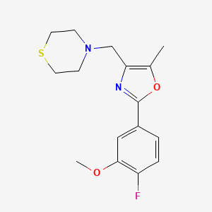 4-{[2-(4-fluoro-3-methoxyphenyl)-5-methyl-1,3-oxazol-4-yl]methyl}thiomorpholine