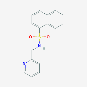 molecular formula C16H14N2O2S B495129 N-(pyridin-2-ylmethyl)naphthalene-1-sulfonamide 