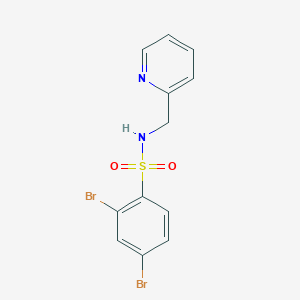 molecular formula C12H10Br2N2O2S B495130 2,4-dibromo-N-(pyridin-2-ylmethyl)benzenesulfonamide CAS No. 314053-61-7