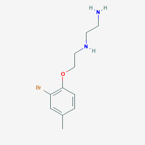 molecular formula C11H17BrN2O B4951301 (2-aminoethyl)[2-(2-bromo-4-methylphenoxy)ethyl]amine 