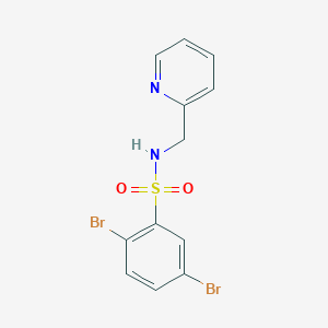 molecular formula C12H10Br2N2O2S B495131 2,5-dibromo-N-(pyridin-2-ylmethyl)benzenesulfonamide 