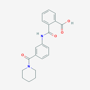 molecular formula C20H20N2O4 B4951311 2-({[3-(1-piperidinylcarbonyl)phenyl]amino}carbonyl)benzoic acid 