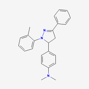 N,N-dimethyl-4-[1-(2-methylphenyl)-3-phenyl-4,5-dihydro-1H-pyrazol-5-yl]aniline