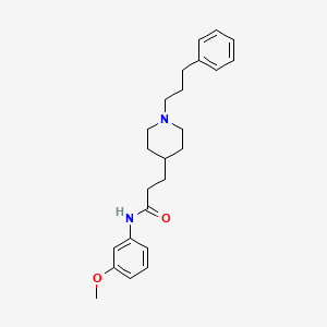 molecular formula C24H32N2O2 B4951332 N-(3-methoxyphenyl)-3-[1-(3-phenylpropyl)-4-piperidinyl]propanamide 