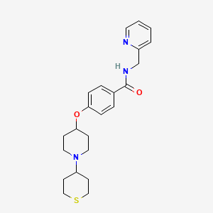 N-(2-pyridinylmethyl)-4-{[1-(tetrahydro-2H-thiopyran-4-yl)-4-piperidinyl]oxy}benzamide