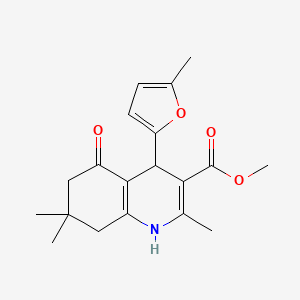 molecular formula C19H23NO4 B4951370 methyl 2,7,7-trimethyl-4-(5-methyl-2-furyl)-5-oxo-1,4,5,6,7,8-hexahydro-3-quinolinecarboxylate 