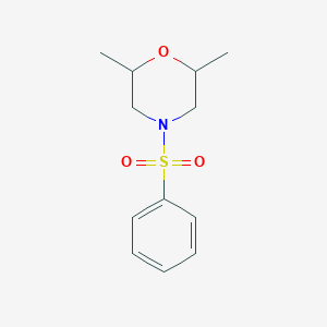 molecular formula C12H17NO3S B495141 2,6-Dimethyl-4-(phenylsulfonyl)morpholine 