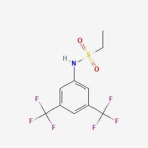 molecular formula C10H9F6NO2S B4951418 N-[3,5-bis(trifluoromethyl)phenyl]ethanesulfonamide 