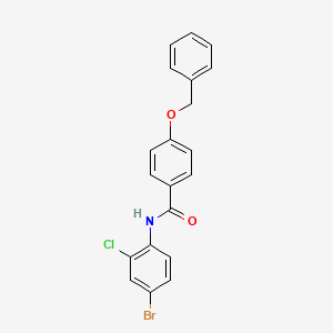 molecular formula C20H15BrClNO2 B4951430 4-(benzyloxy)-N-(4-bromo-2-chlorophenyl)benzamide 