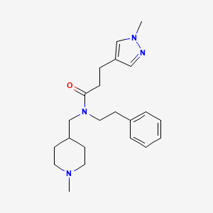 N-[(1-methyl-4-piperidinyl)methyl]-3-(1-methyl-1H-pyrazol-4-yl)-N-(2-phenylethyl)propanamide