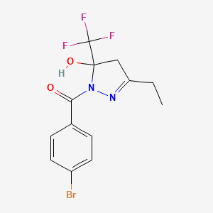 1-(4-bromobenzoyl)-3-ethyl-5-(trifluoromethyl)-4,5-dihydro-1H-pyrazol-5-ol