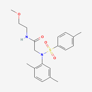 molecular formula C20H26N2O4S B4951497 N~2~-(2,5-dimethylphenyl)-N~1~-(2-methoxyethyl)-N~2~-[(4-methylphenyl)sulfonyl]glycinamide 