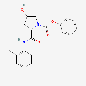 phenyl 2-{[(2,4-dimethylphenyl)amino]carbonyl}-4-hydroxy-1-pyrrolidinecarboxylate