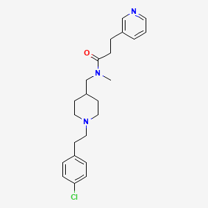 N-({1-[2-(4-chlorophenyl)ethyl]-4-piperidinyl}methyl)-N-methyl-3-(3-pyridinyl)propanamide