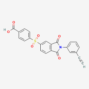 4-{[2-(3-ethynylphenyl)-1,3-dioxo-2,3-dihydro-1H-isoindol-5-yl]sulfonyl}benzoic acid