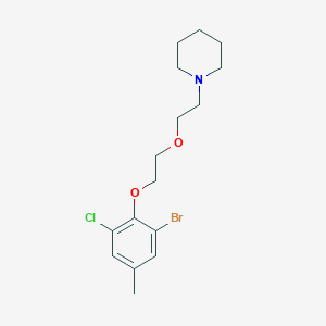 1-{2-[2-(2-bromo-6-chloro-4-methylphenoxy)ethoxy]ethyl}piperidine