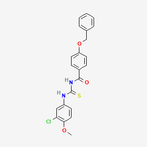 4-(benzyloxy)-N-{[(3-chloro-4-methoxyphenyl)amino]carbonothioyl}benzamide