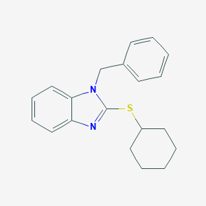 molecular formula C20H22N2S B495161 2-Cyclohexylthio-1-benzylbenzimidazole 