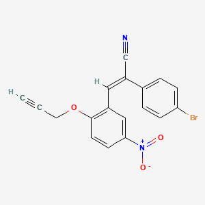 2-(4-bromophenyl)-3-[5-nitro-2-(2-propyn-1-yloxy)phenyl]acrylonitrile