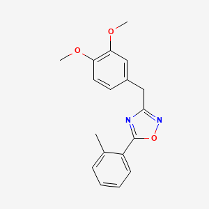 molecular formula C18H18N2O3 B4951643 3-(3,4-dimethoxybenzyl)-5-(2-methylphenyl)-1,2,4-oxadiazole 