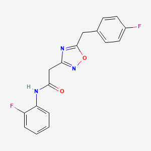 2-[5-(4-fluorobenzyl)-1,2,4-oxadiazol-3-yl]-N-(2-fluorophenyl)acetamide