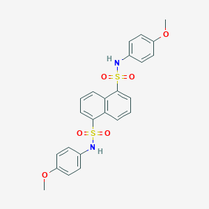 molecular formula C24H22N2O6S2 B495167 N~1~,N~5~-bis(4-methoxyphenyl)-1,5-naphthalenedisulfonamide 