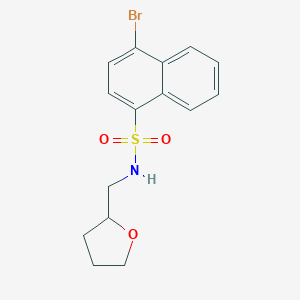 molecular formula C15H16BrNO3S B495169 [(4-Bromonaphthyl)sulfonyl](oxolan-2-ylmethyl)amine CAS No. 339360-49-5