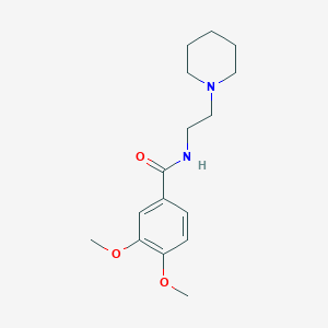 3,4-dimethoxy-N-[2-(1-piperidinyl)ethyl]benzamide