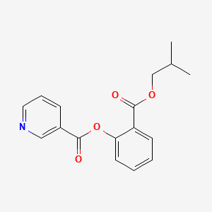 molecular formula C17H17NO4 B4951703 2-(isobutoxycarbonyl)phenyl nicotinate 