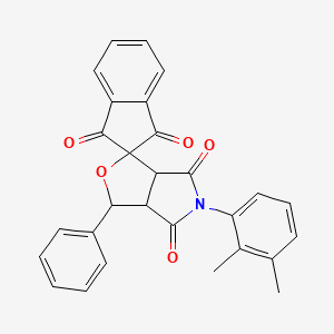 molecular formula C28H21NO5 B4951728 5-(2,3-dimethylphenyl)-3-phenyl-3a,6a-dihydrospiro[furo[3,4-c]pyrrole-1,2'-indene]-1',3',4,6(3H,5H)-tetrone 