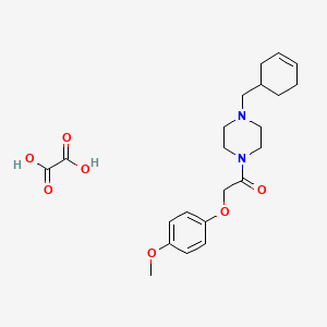 molecular formula C22H30N2O7 B4951730 1-(3-cyclohexen-1-ylmethyl)-4-[(4-methoxyphenoxy)acetyl]piperazine oxalate 