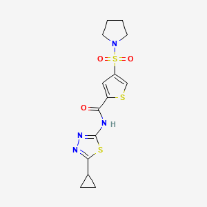 N-(5-cyclopropyl-1,3,4-thiadiazol-2-yl)-4-(1-pyrrolidinylsulfonyl)-2-thiophenecarboxamide