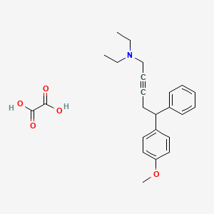 molecular formula C24H29NO5 B4951738 N,N-diethyl-5-(4-methoxyphenyl)-5-phenyl-2-pentyn-1-amine oxalate 