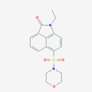 molecular formula C17H18N2O4S B495174 1-ethyl-6-(4-morpholinylsulfonyl)benzo[cd]indol-2(1H)-one CAS No. 302935-28-0
