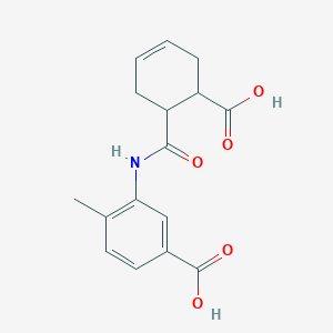 molecular formula C16H17NO5 B495175 3-{[(6-Carboxycyclohex-3-en-1-yl)carbonyl]amino}-4-methylbenzoic acid CAS No. 351465-64-0