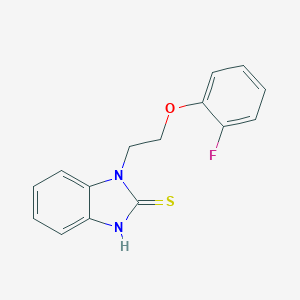 molecular formula C15H13FN2OS B495179 1-[2-(2-Fluoro-phenoxy)-ethyl]-1H-benzoimidazole-2-thiol 