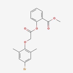 molecular formula C18H17BrO5 B4951807 methyl 2-{[(4-bromo-2,6-dimethylphenoxy)acetyl]oxy}benzoate 