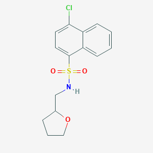 molecular formula C15H16ClNO3S B495181 [(4-Chloronaphthyl)sulfonyl](oxolan-2-ylmethyl)amine CAS No. 325812-52-0