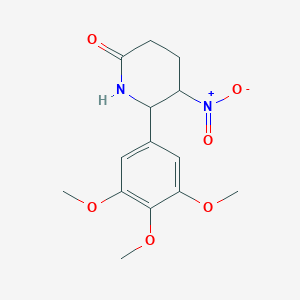 molecular formula C14H18N2O6 B4951837 5-nitro-6-(3,4,5-trimethoxyphenyl)-2-piperidinone 