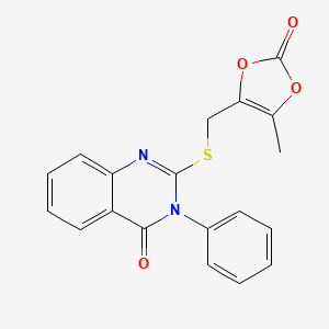 2-{[(5-methyl-2-oxo-1,3-dioxol-4-yl)methyl]thio}-3-phenyl-4(3H)-quinazolinone